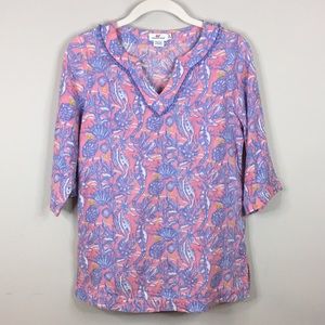 Vineyard Vines linen/viscose tunic top